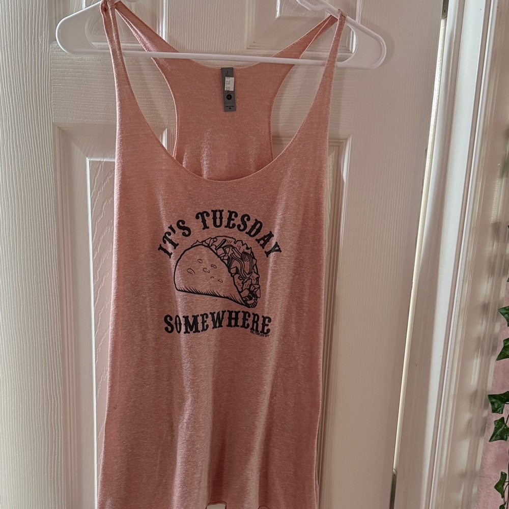 Pink Graphic Tank Top